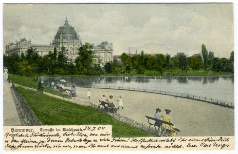Karl F. Wunder PC 0932 Hannover. Terrasse im Maschpark