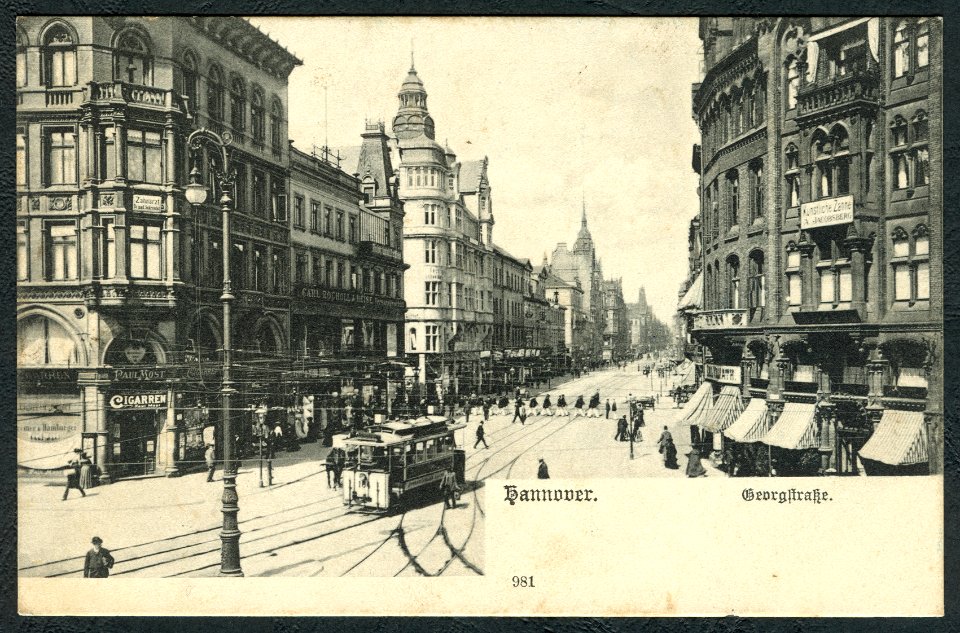 Karl F. Wunder PC 0981 Hannover. Georgstraße. Bildseite