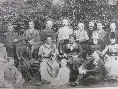 Kapiolani and Liliuokalani at the Stewart Estate, England, 1887, detailed