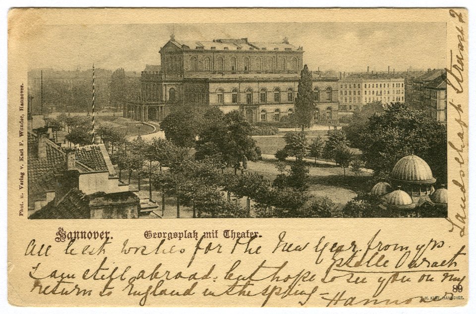 Karl F. Wunder PC 0089 Hannover. Georgsplatz mit Theater. II H. Klee. Hannover