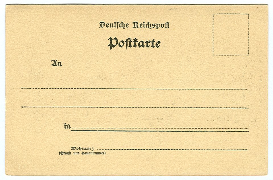 Karl F. Wunder PC 0102 Hannover. Waterlooplatz. Back Side