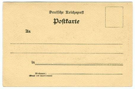Karl F. Wunder PC 0102 Hannover. Waterlooplatz. Back Side