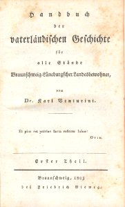 Karl Venturini Handbuch vaterlaendische Geschichte 1805