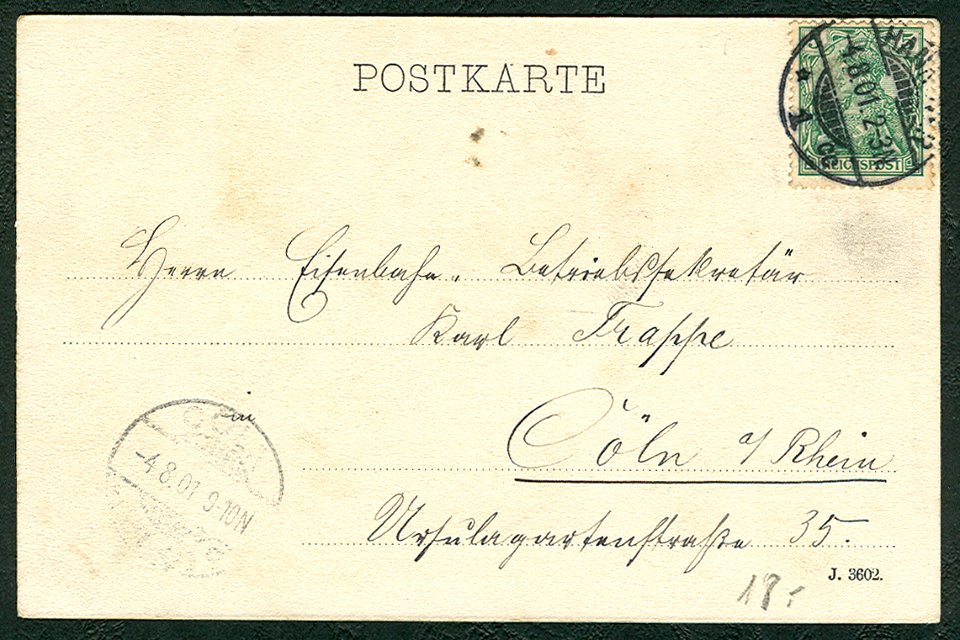 Karl F. Wunder PC 0516 Hannover. Georgstraße mit Café Kröpcke. Hochkant, Adressseite
