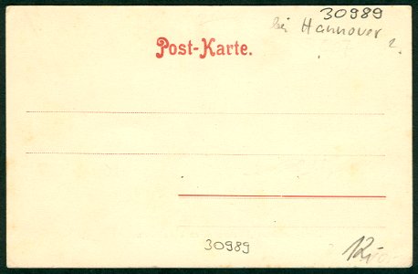 Karl F. Wunder PC 0541 Berg-Gasthaus Niedersachsen bei Gehrden Adressseite