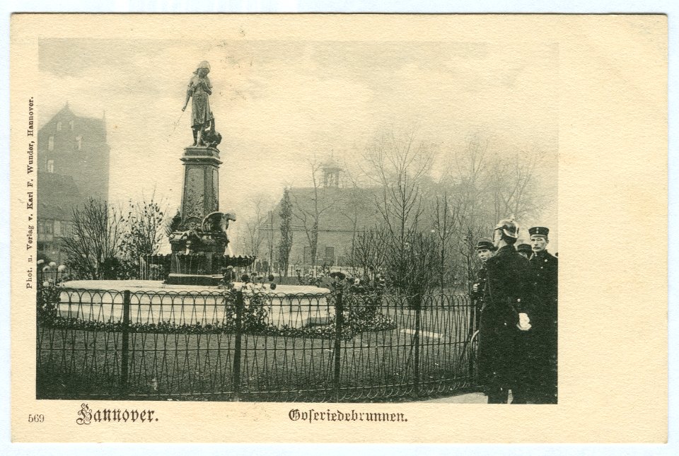 Karl F. Wunder PC 0569 Hannover. Goseriedebrunnen