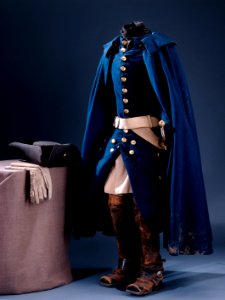 Karl XIIs uniform buren vid Fredrikstens fästning år 1718 - Livrustkammaren - 30733