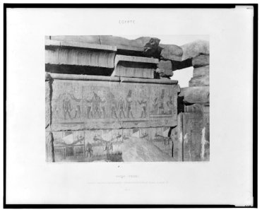 Karnak (Thèbes) - palais - construction de granit - decoration sculptée et peinte, au point R - Félix Teynard. LCCN2001695304