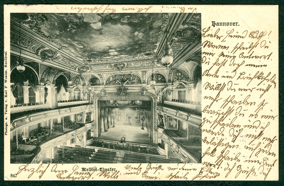 Karl F. Wunder PC 0847 Hannover. Mellini-Theater. Bildseite