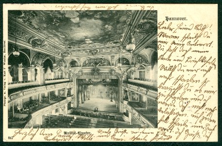 Karl F. Wunder PC 0847 Hannover. Mellini-Theater. Bildseite