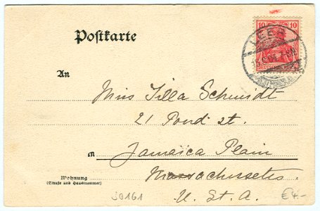 Karl F. Wunder PC 0928 Hannover. Partie im Georgengarten. Back Side
