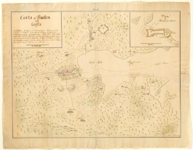 Karta över Gävle med omgivningar, från 1720-talet - Skoklosters slott - 97970 photo