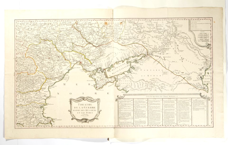 Karta över krigsskådeplatser mellan ryssar och turkar, från 1770 - Skoklosters slott - 97987