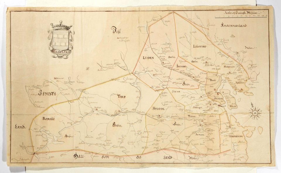 Karta över Medelpad, 1700-tal - Skoklosters slott - 98060