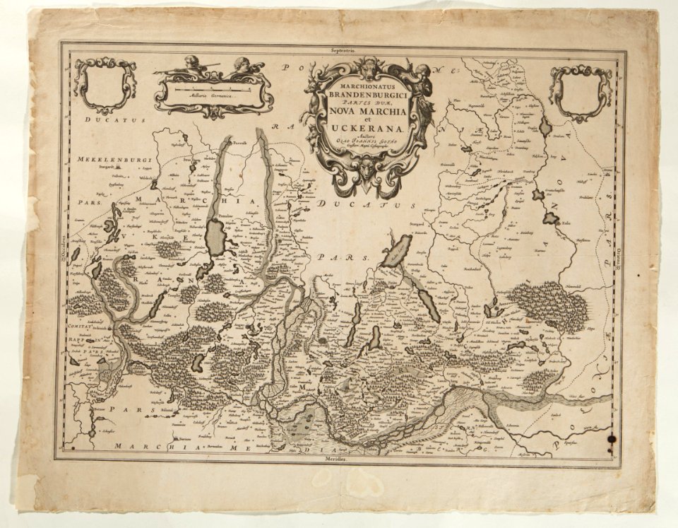 Karta över Neumark och Ukermark i Brandenburg - Skoklosters slott - 98010