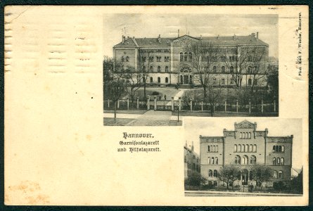 Karl F. Wunder PC Hannover. Garnisonlazarett und Hilfslazarett. Bildseite