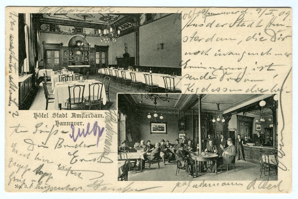 Karl F. Wunder PC Hannover. Hotel Stadt Amsterdam. No. 3