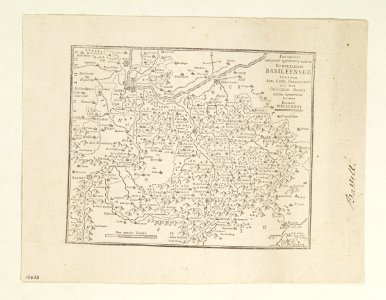 Karta över Basel i Schweiz, 1776 - Skoklosters slott - 98008