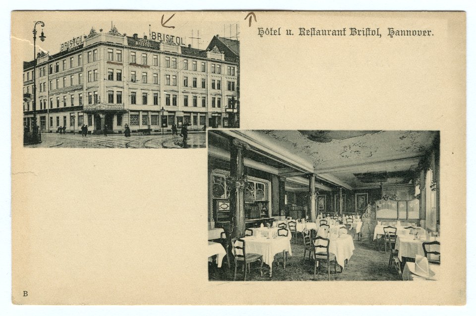 Karl F. Wunder PC Hotel u. Restaurant Bristol, Hannover. B