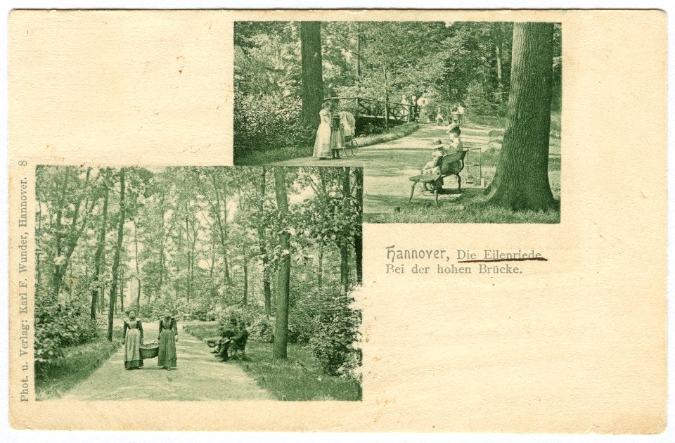 Karl F. Wunder PC 0008 Hannover, Die Eilenriede. Bei der hohen Brücke