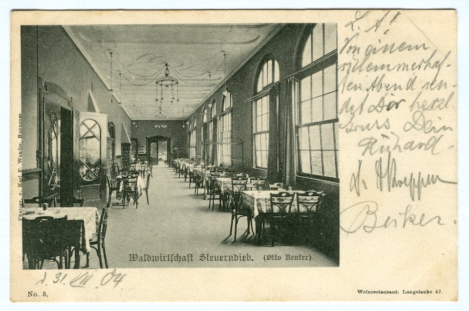 Karl F. Wunder PC Waldwirtschaft Steuerndieb (Otto Reuter) Weinrestaurant Langelaube 47. No. 5