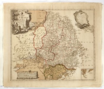 Karta över Uppland från 1742 - Skoklosters slott - 98004