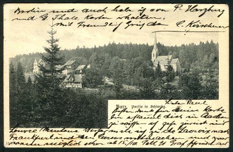 Karl F. Wunder PC 0011h Harz. Partie in Schierke. Bildseite