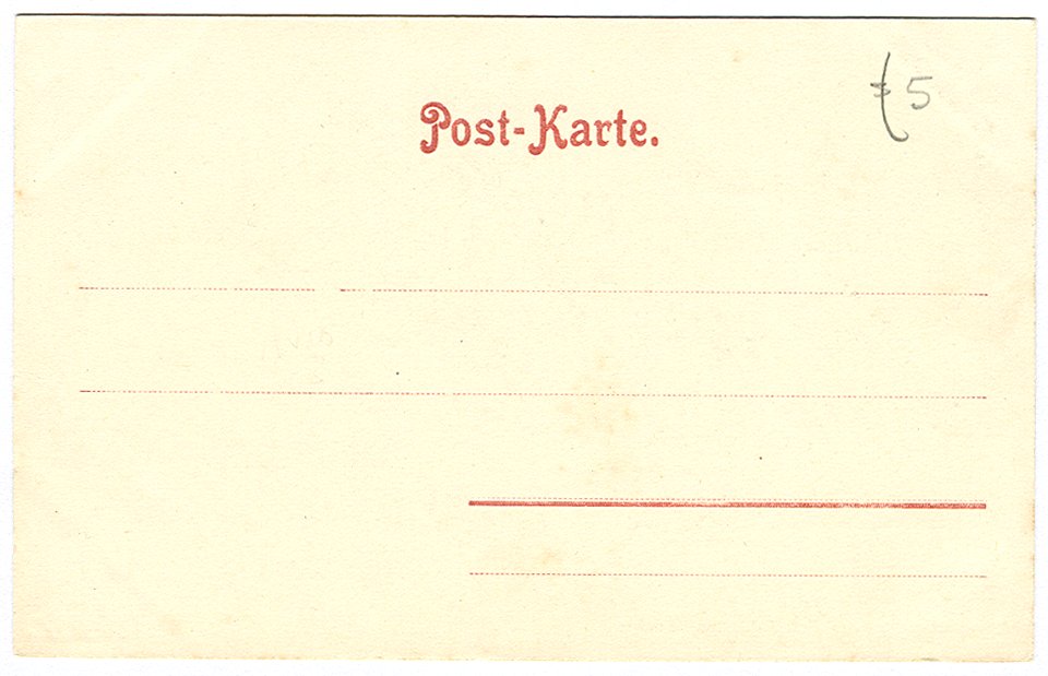 Karl F. Wunder PC 0083 Hannover, Welfenplatz. Back Side