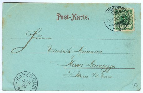 Karl F. Wunder PC 0217 Hannover, Göthestraße mit Lyzeum II. Back Side