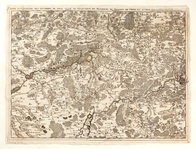 Karta över omgivningarna vid Mons, Ath, Charleroy, Maubeuge, Quesnoy, Coude och andra - Skoklosters slott - 98025