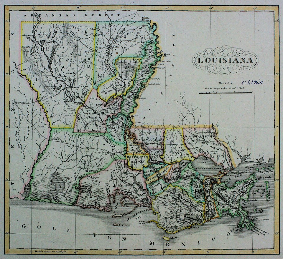 Karte Louisiana 1824 9153