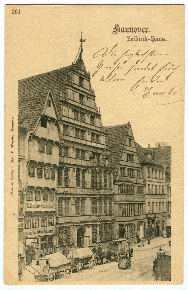 Karl F. Wunder PC 0261 Hannover. Leibniz-Haus