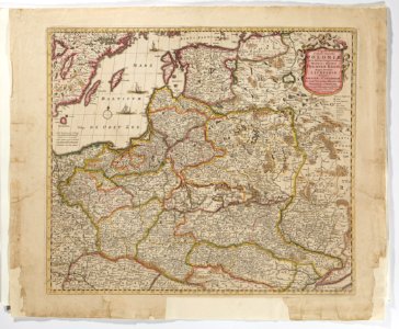Karta över Polen, från 1700-talet - Skoklosters slott - 97979