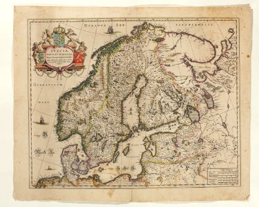 Karta över Skandinavien från 1700-talet - Skoklosters slott - 98005