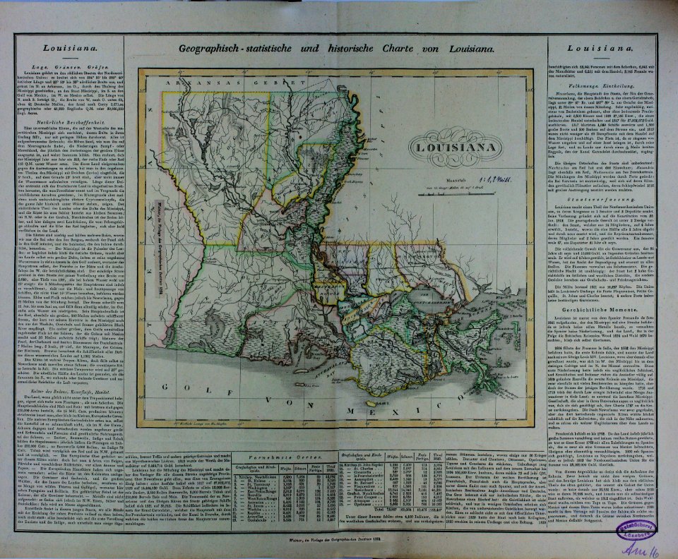 Kartenblatt Louisiana 1824 II 9153