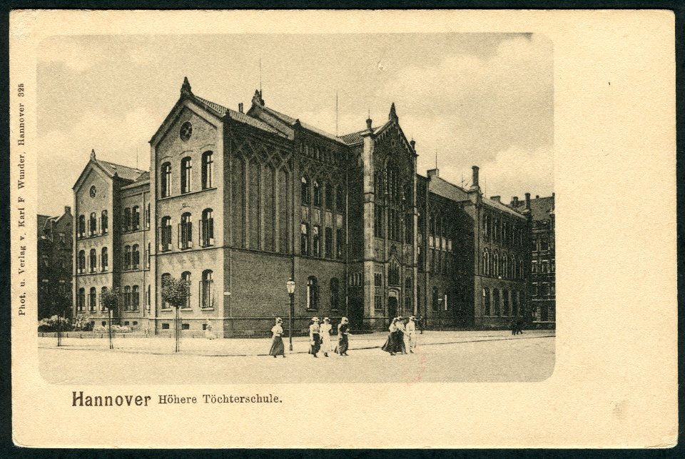 Karl F. Wunder PC 0325 Hannover Höhere Töchterschule. Bildseite
