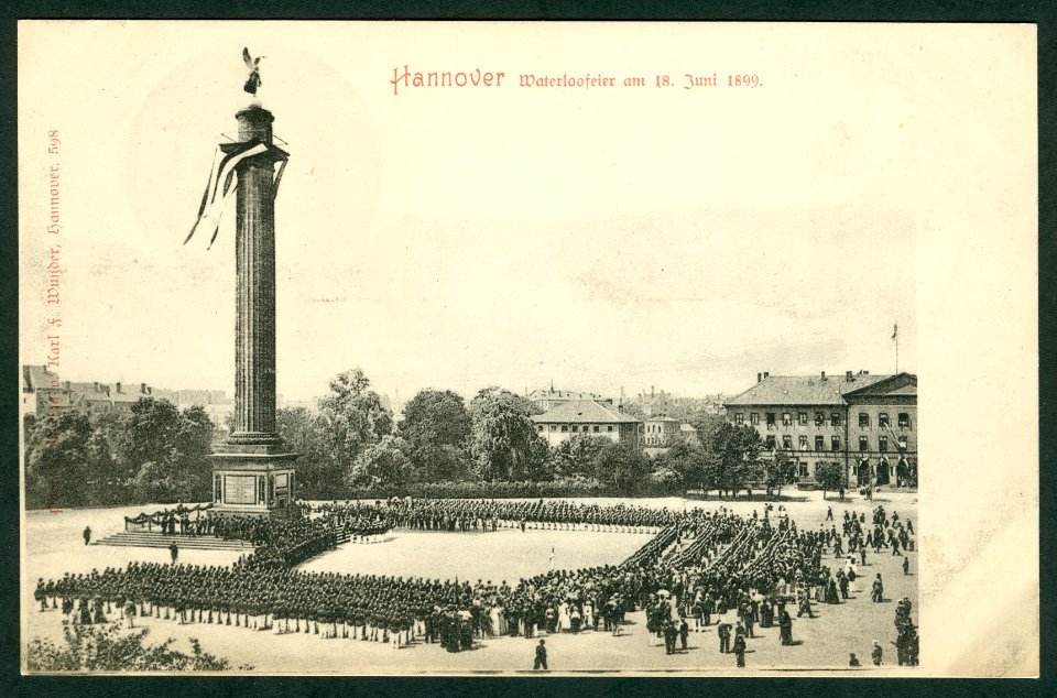 Karl F. Wunder PC Hannover Waterloofeier am 18. Juni 1899. Bildseite
