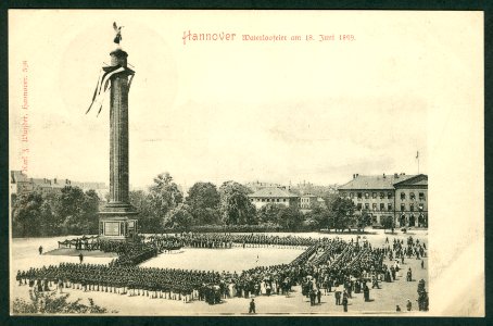 Karl F. Wunder PC Hannover Waterloofeier am 18. Juni 1899. Bildseite