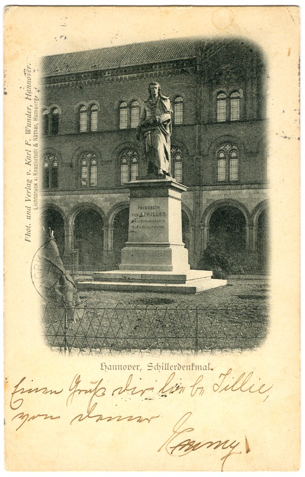 Karl F. Wunder PC Hannover. Schillerdenkmal