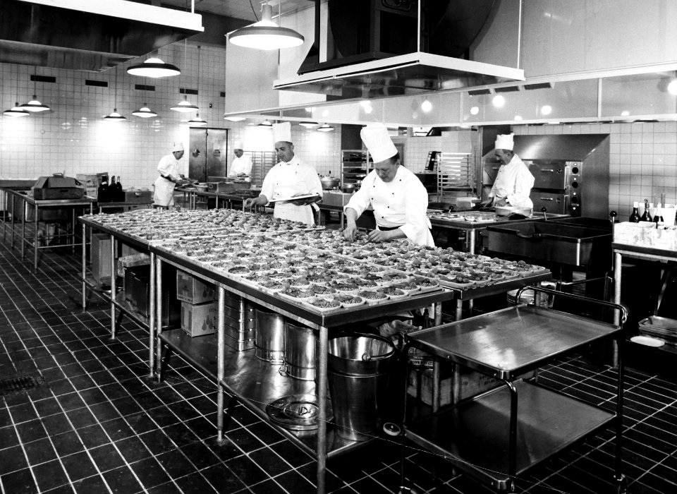 Kastrup Airport CPH, Copenhagen. Flight kitchen 1950s, 1960s (4)