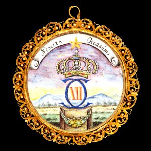 Karl XII av Sverige, medaljong CXII, nordstjärna - Livrustkammaren - 87501