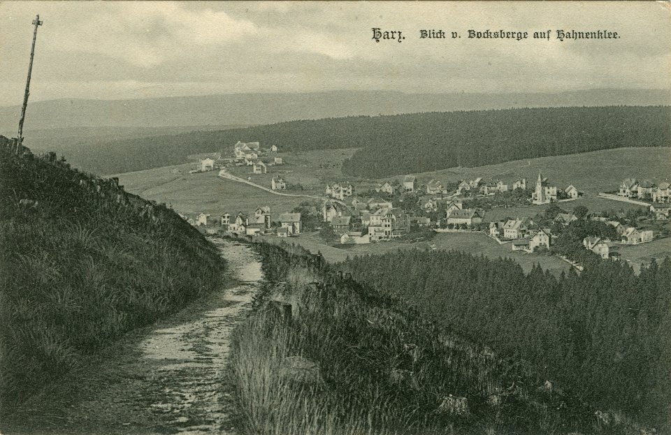 Karl F. Wunder PC Harz. Blick v. Bocksberge auf Hahnenklee. 12q