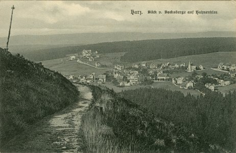 Karl F. Wunder PC Harz. Blick v. Bocksberge auf Hahnenklee. 12q