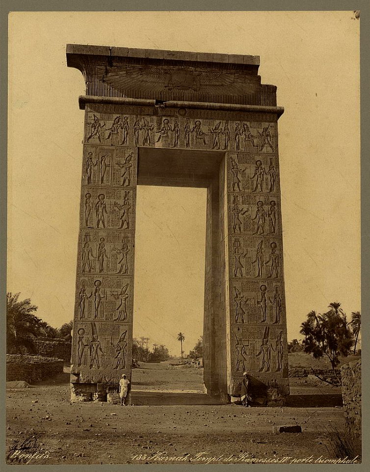 Karnak. Temple de Ramessés IV, porte triomphale - Bonfils. LCCN2004667887