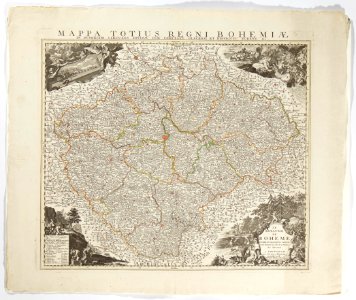 Karta över Böhmen, från 1745 - Skoklosters slott - 97964 photo