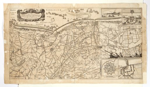 Karta över del av nordvästra Frankrike vid Nordsjökusten (dåvarande Sydflandern). Från 1640-talet - Skoklosters slott - 98003 photo