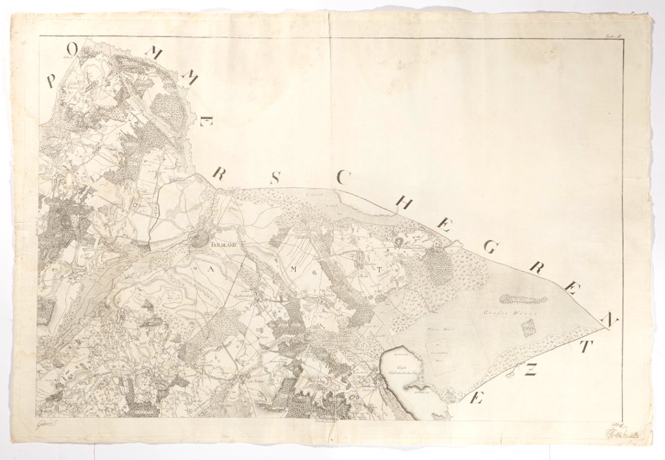 Karta över del av Tyskland (Mecklenburg-Strelitz) - Skoklosters slott - 98054