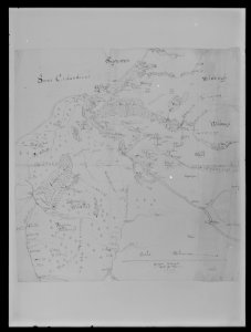 Karta över Kurland (idag Lettland) med utmärkande av (...) Handtecknad, på papper - Skoklosters slott - 51610
