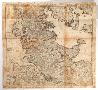 Karta över nordvästra Tyskland samt Lolland och Fyn, Själland, Sydjylland, 1650-1700 cirka - Skoklosters slott - 98055 photo