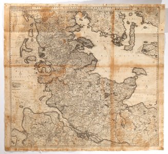 Karta över nordvästra Tyskland samt Lolland och Fyn, Själland, Sydjylland, 1650-1700 cirka - Skoklosters slott - 98055